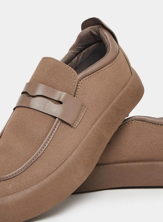 ستايلي أحذية لوفر مظهر جلد سويدي